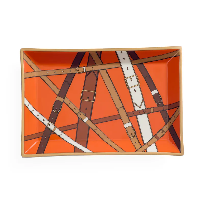 Jonathan Adler - Saville Rectangle Tray Orange