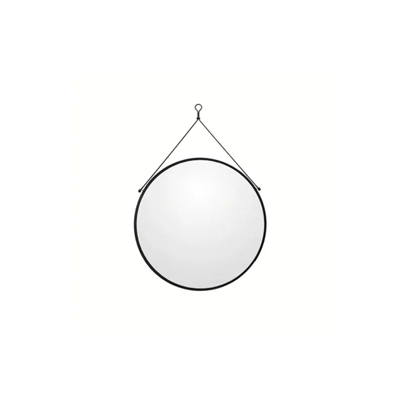 Speil - Sort metall Ø60cm