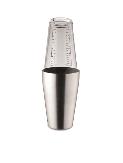 Hovedbilde Cocktailshaker Boston i stål og glass, 450 ml