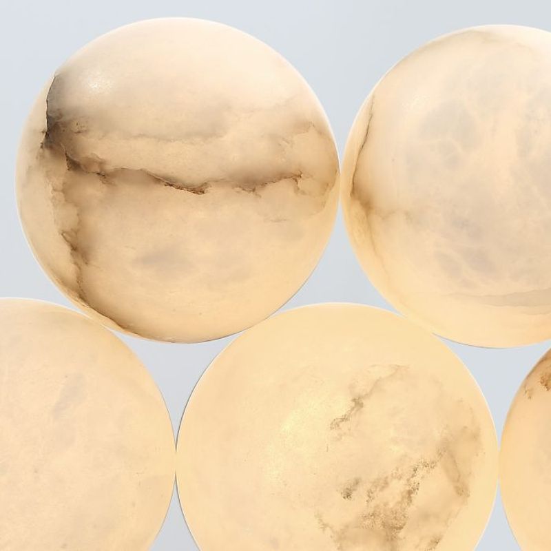 Kepler - Takpendel med 7 lamper i alabaster