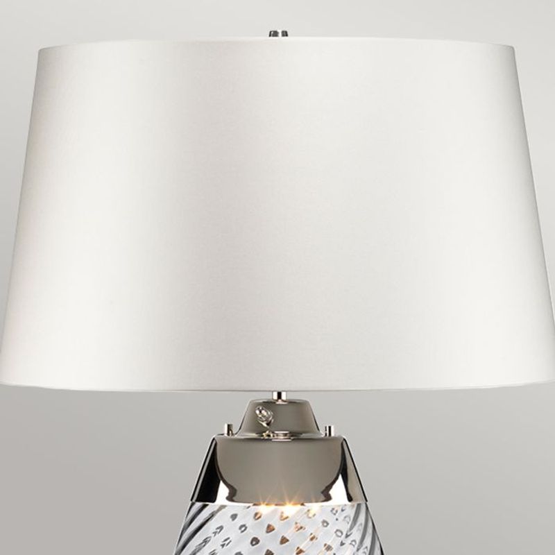 Lena Smoke - Bordlampe i glass m/skjerm