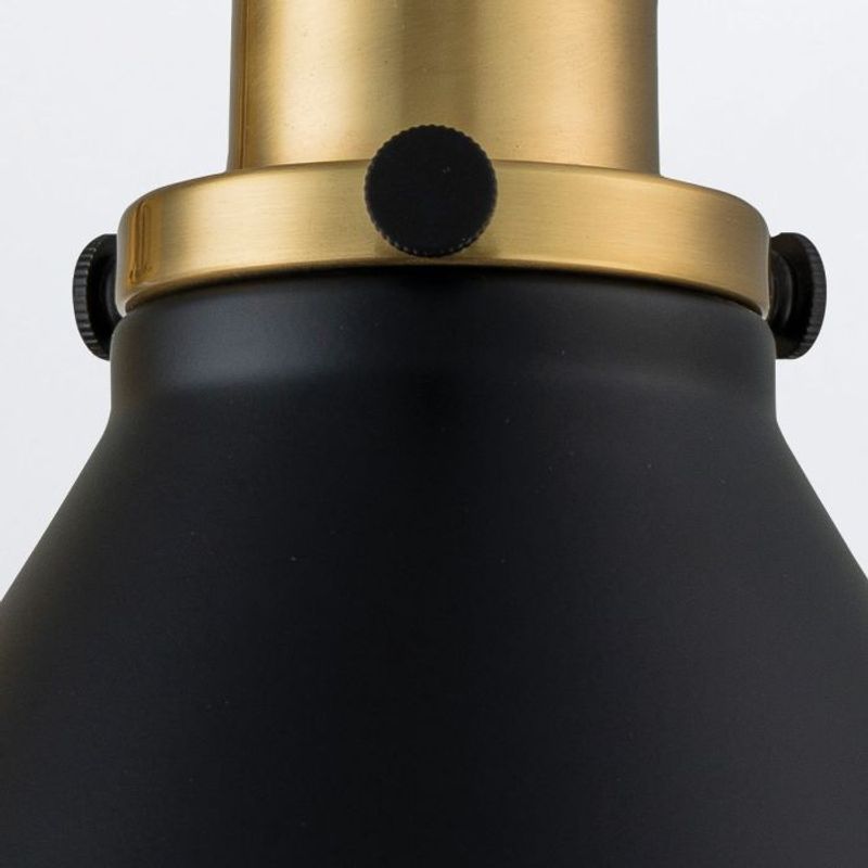 Provence - Vegglampe m/sort skjerm og messing