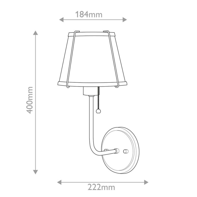 Clarke - Vegglampe i mørk messing