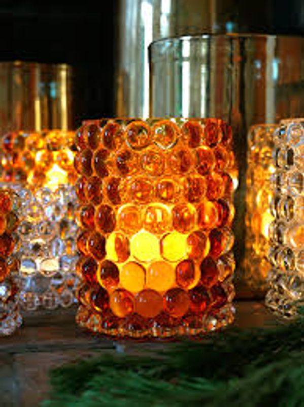 Lyslykt Hurricane Lamp Boule Large - Amber